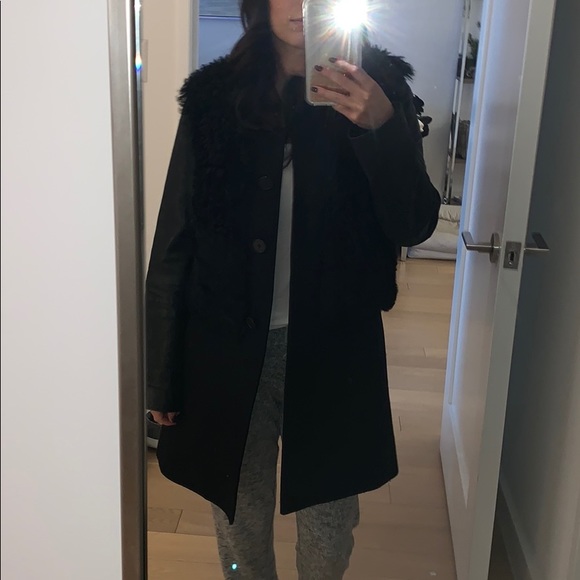 club monaco shearling coat